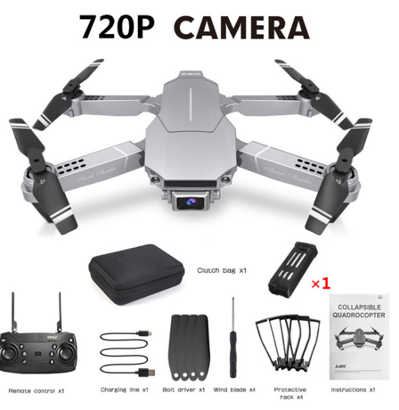 New E68 mini drone, HD 4K 1080P camera, WIFI FPV height hold mode, RC foldable quadrotor drone