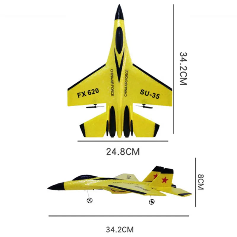 SU-35 RC Plane with LED, 2.4G Remote Control Glider