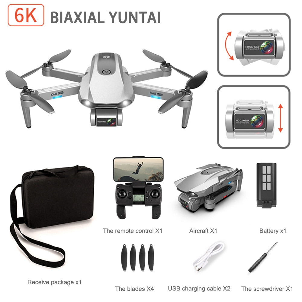 K60 Pro GPS Drone with Professional 6K Dual Camera 