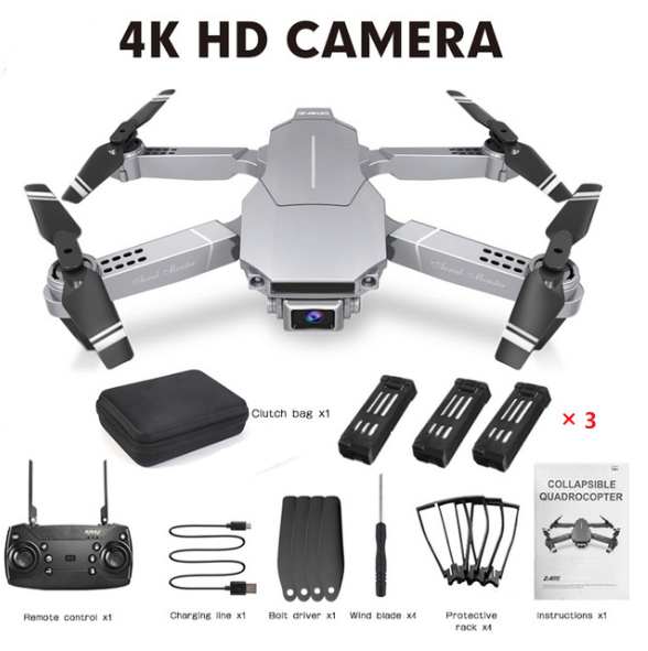 طائرة بدون طيار صغيرة جديدة E68، كاميرا HD 4K 1080P، وضع تثبيت الارتفاع WIFI FPV، طائرة بدون طيار رباعية المراوح قابلة للطي RC 