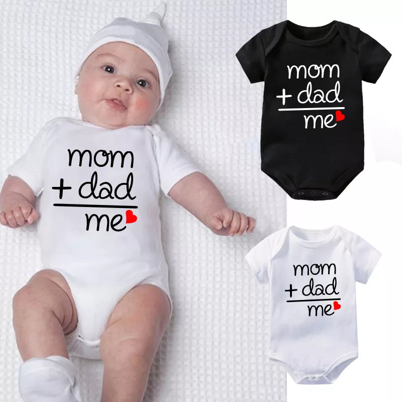 MAMA + DAD=ME Love Print Bodysuit 