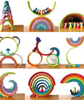 Rainbow Building Blocks Montessori Educational Toy