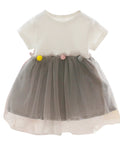 New Fashion Toddler Kids Baby Girls Patchwork Tulle Casual Clothes