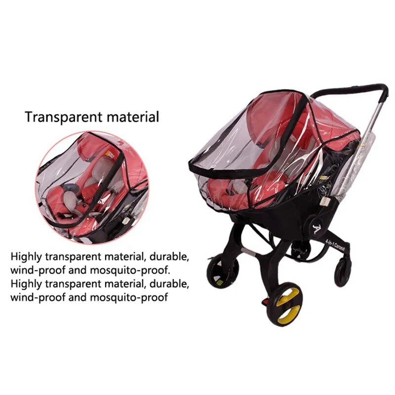 Double-Zipper Windproof PVC Baby Carriage