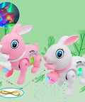 Electronic Walking Rabbit Toy with Music and Light