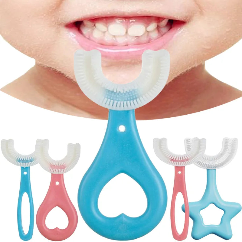 360-Degree U-Shaped Children's Toothbrush