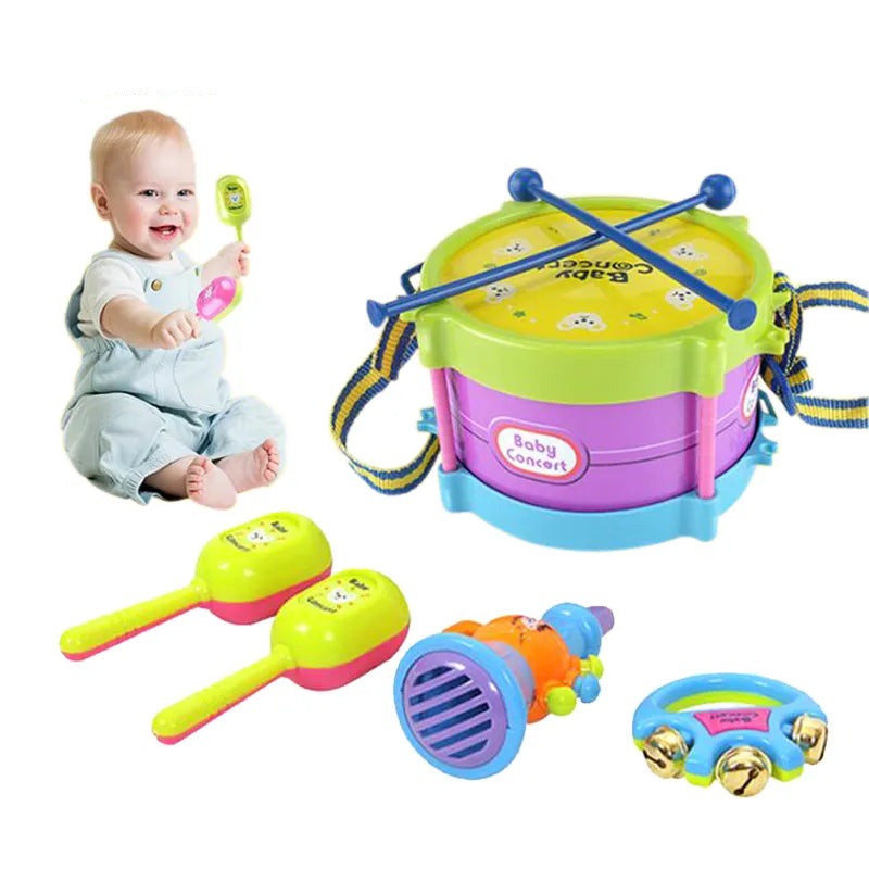 Kids' 5-Piece Drum & Trumpet Band Set 