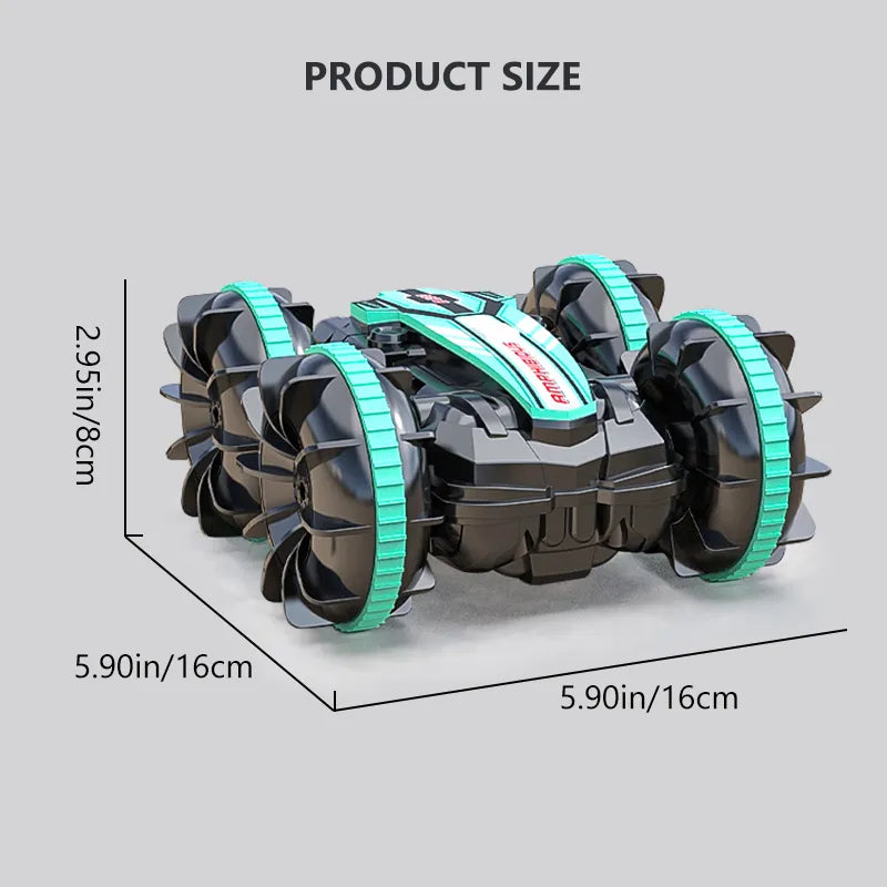 Amphibious Stunt RC Car, Double-Sided Flip, Outdoor Toy for Boys Success