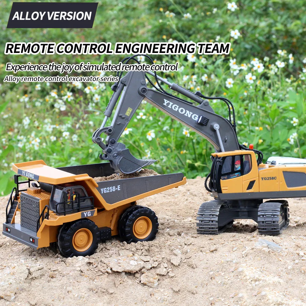 2.4G RC Excavator Model, Dump Truck & Bulldozer