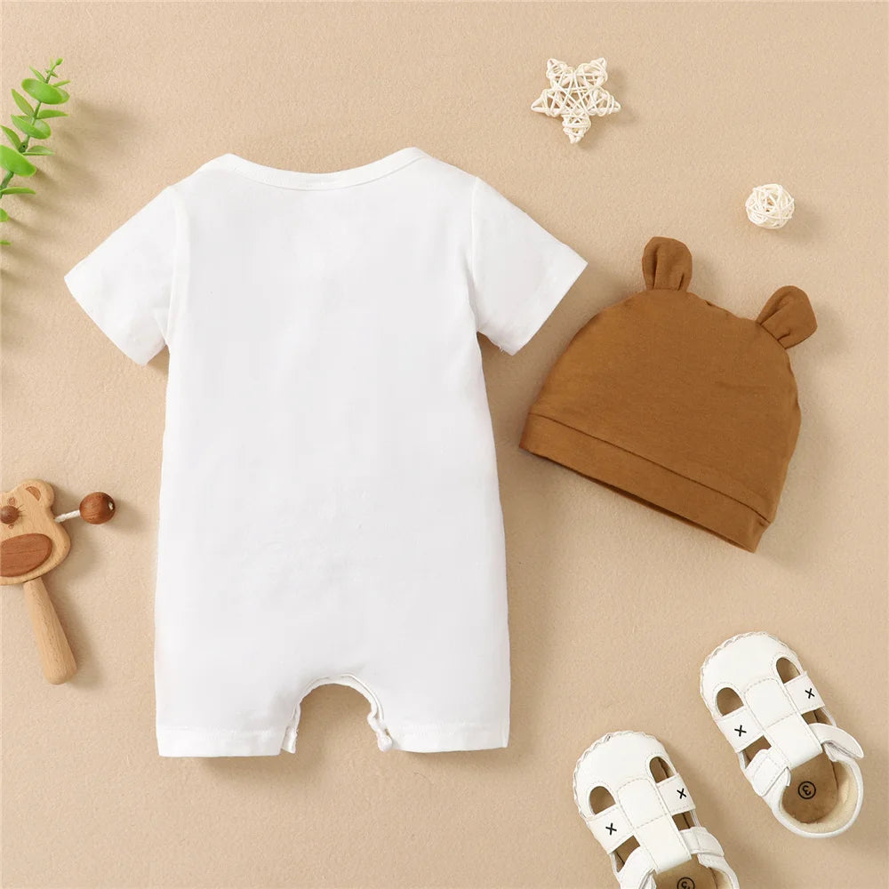 0-12M Boy's Panda Romper & Hat