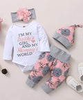 0-18M Baby Girl 4PCS Outfit