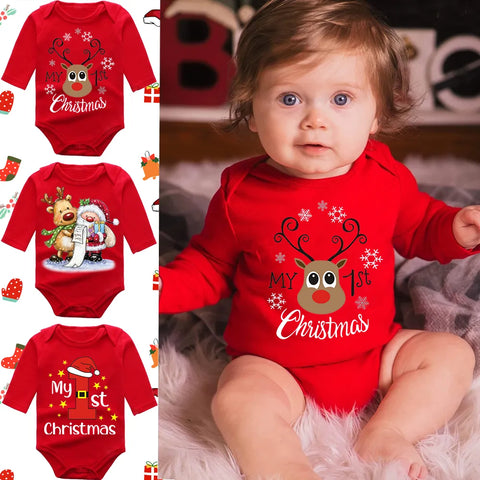 My First Christmas Newborn Rompers
