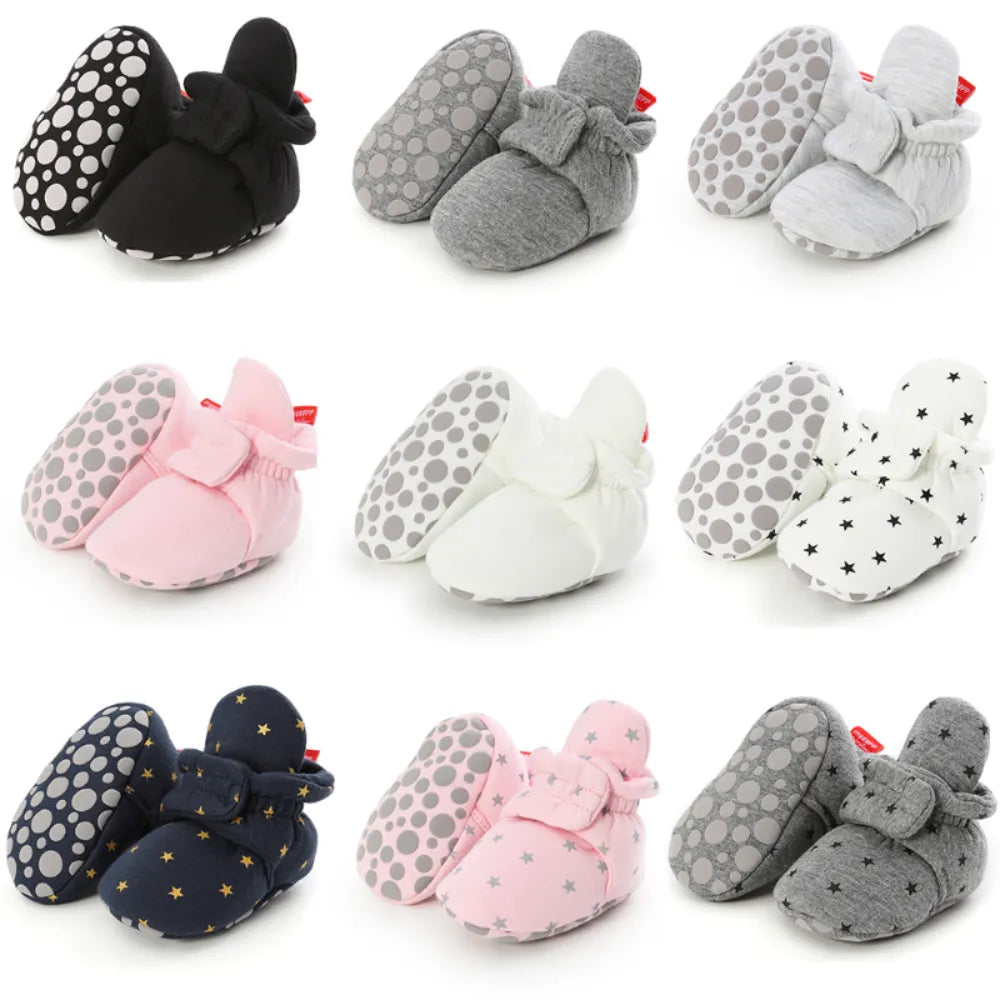 Star Newborn Socks Shoes - Soft, Anti-slip Booties for Infants