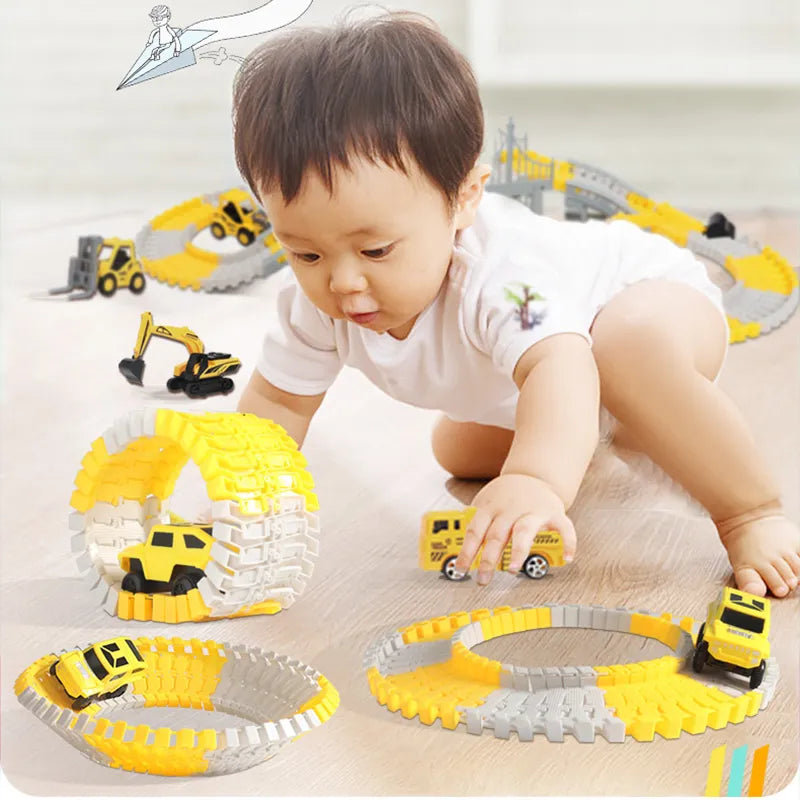 Electric Track Toy Car Set, 137-467pcs