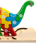 3D Dinosaur Puzzle - Montessori Wooden Toy