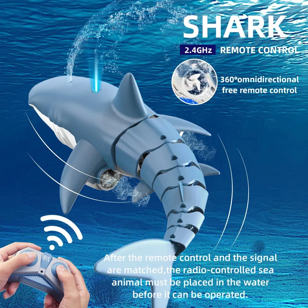 Smart RC Shark & Whale Spray Water Toy