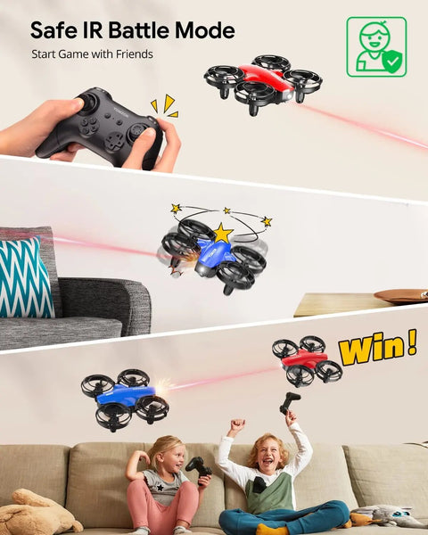 A24 Mini Battle Drone for Kids - Throw to Go, 3D Flip, Self Spin