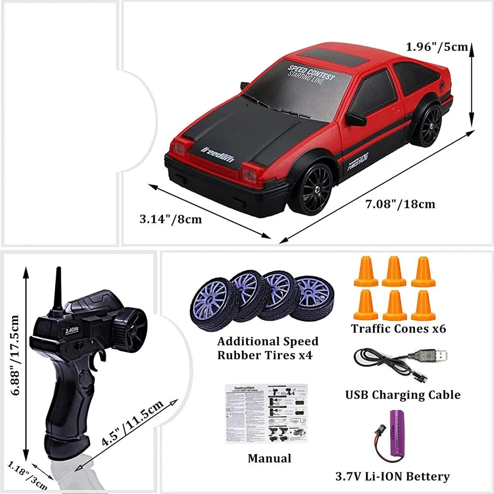 High-Speed 2.4G 4WD RC Drift Car