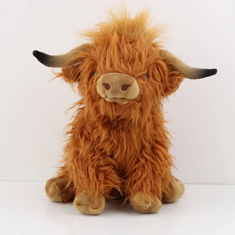 25cm Kawaii Highland Cow Plush Doll