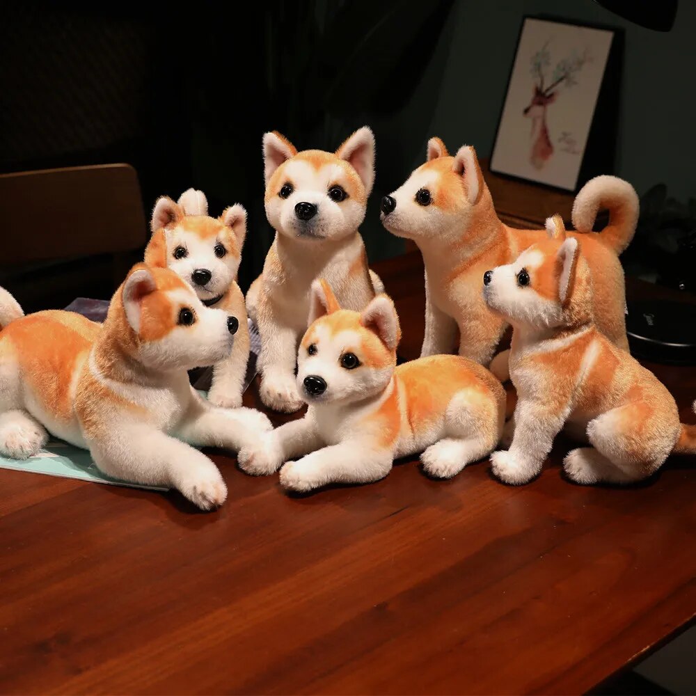 Lifelike Akita & Shiba Inu Plush