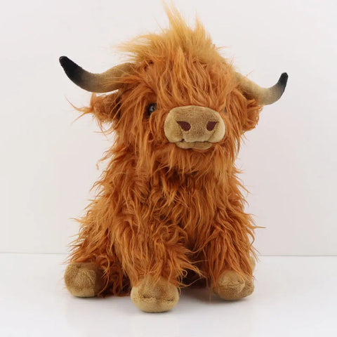 25cm Kawaii Highland Cow Plush Doll