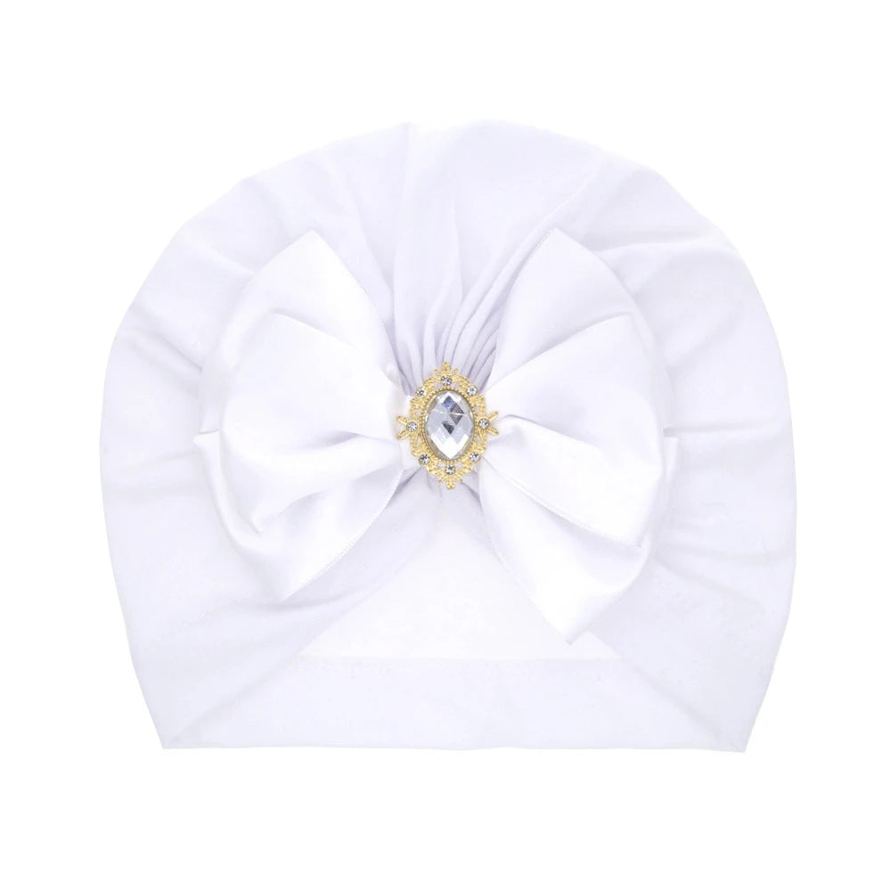 Shiny Rhinestone Bowknot Baby Turban