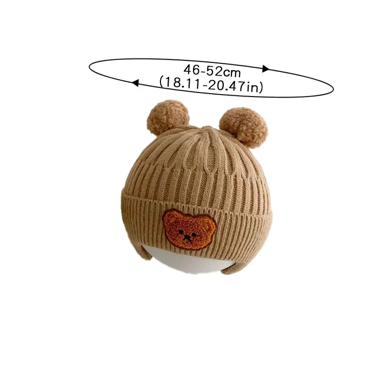 Winter Baby Beanie with Bear Ears