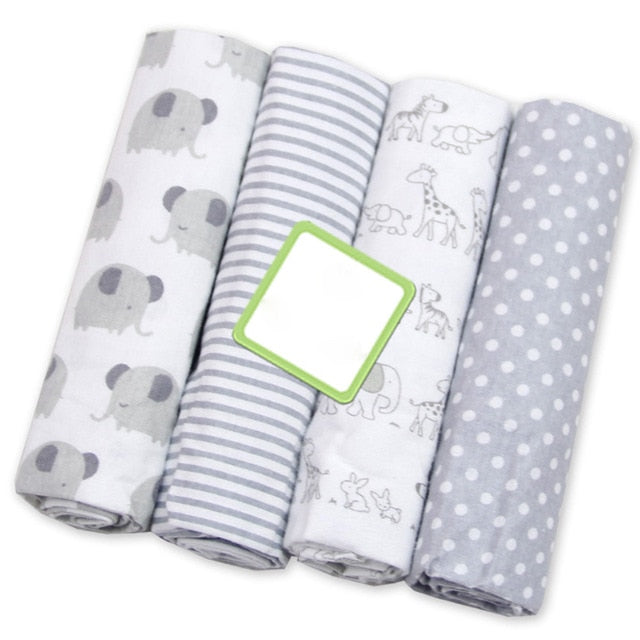 4 Teile/los Musselin 100% Baumwolle Flanell Baby Swaddles Weiche Neugeborene 