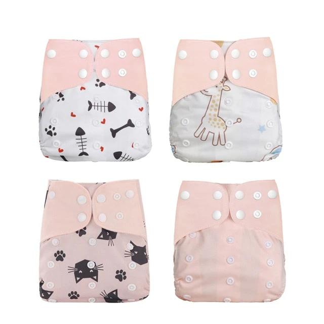 4pcs/set Washable Cloth Diaper Adjustable Cover