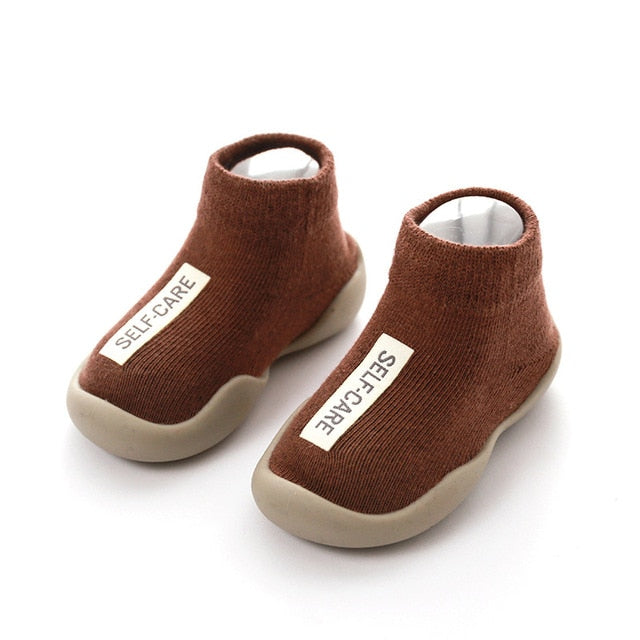 Kids Soft Rubber Sole Shoe Knit Booties Anti-slip