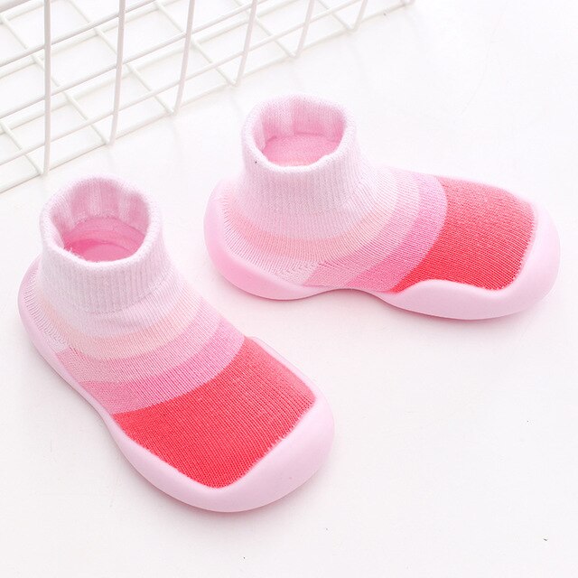 Kids Soft Rubber Sole Shoe Knit Booties Anti-slip