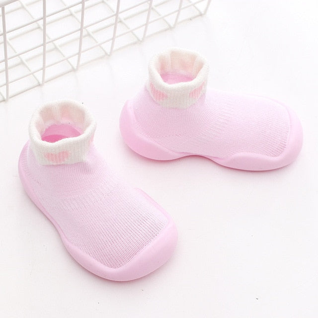 Kids Soft Rubber Sole Shoe Knit Booties Anti-slip