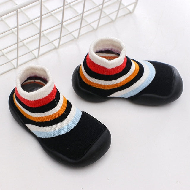 Kids Soft Rubber Sole Shoe Knit Booties Anti-slip