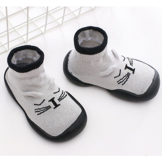 Kids Soft Rubber Sole Shoe Knit Booties Anti-slip