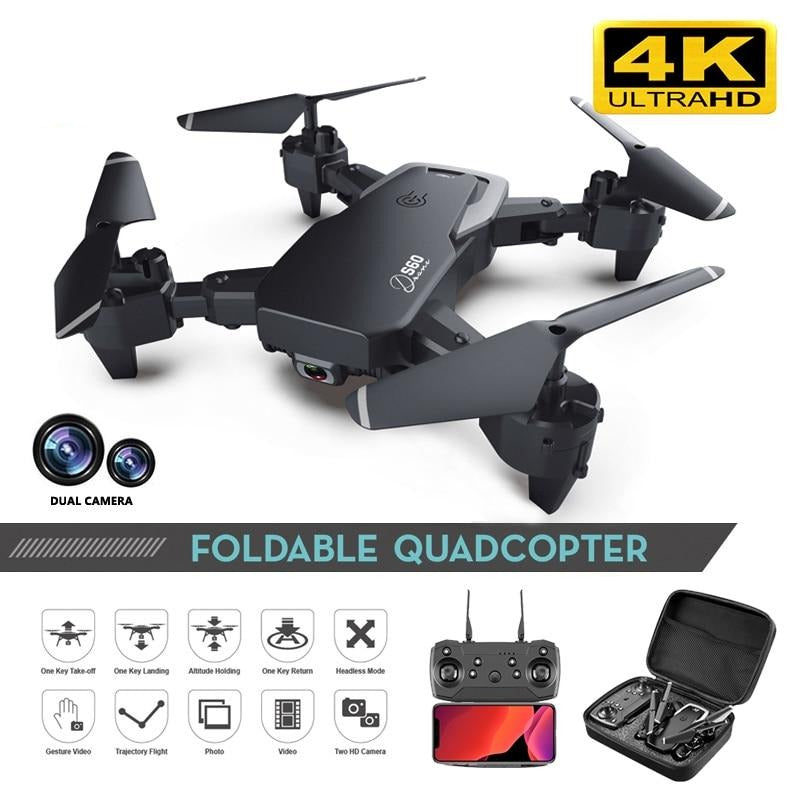 4k HD Wide Angle Camera 1080P WiFi fpv Drone Dual Camera Quadcopter