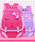 Fashion Sweet Cat Girls School Bags Waterproof Cartoon Pattern - Kids Books