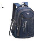 Kids Orthopedic Waterproof Backpack - L Deep Blue - Kids Bag