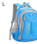 Kids Orthopedic Waterproof Backpack - L Blue Grey - Kids Bag