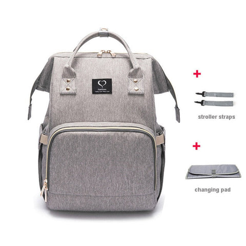 USB Large Capacity Nappy Bag Waterproof Mom Maternity Travel Backpack