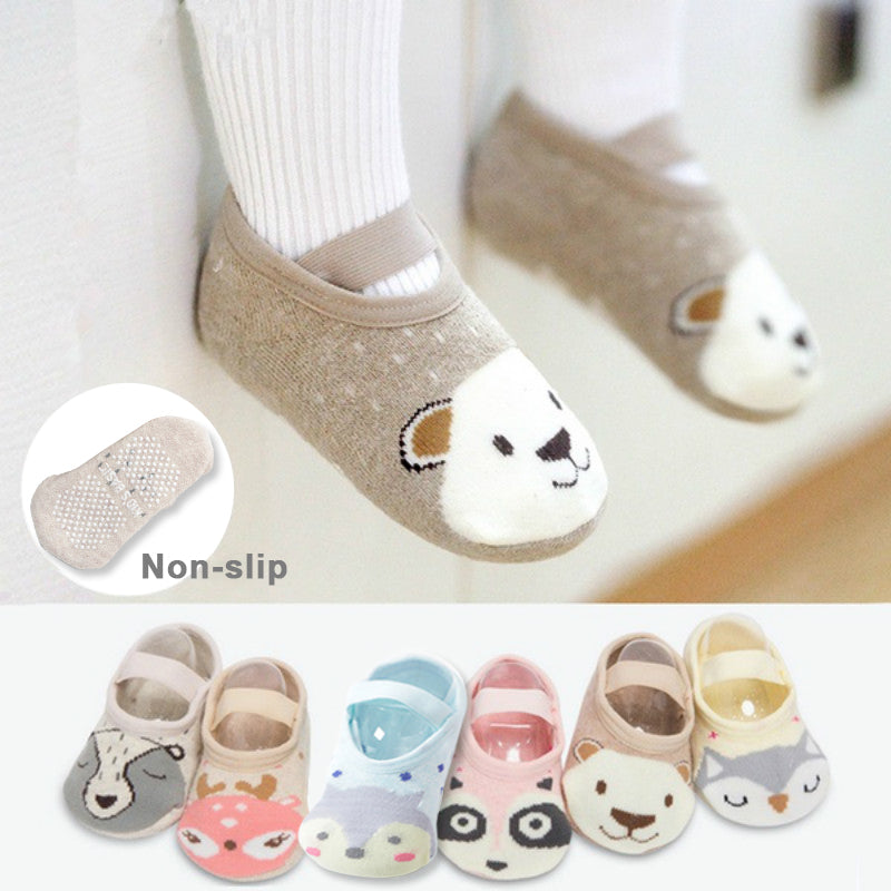 1 Pair Fashion Baby Girls Boys Cute Cartoon Non-slip Cotton Floor Socks