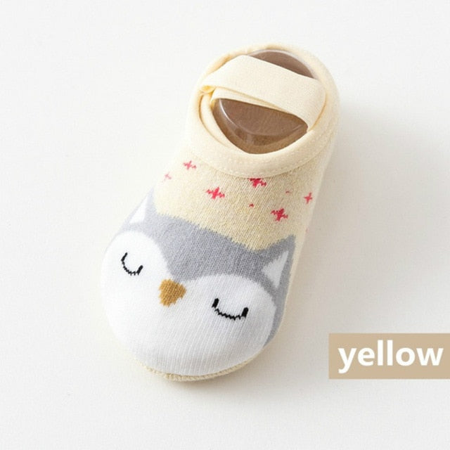 1 Pair Fashion Baby Girls Boys Cute Cartoon Non-slip Cotton Floor Socks