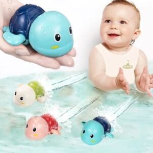 Swimming Turtle & Whale Bath Toys, Clockwork Water Play for Kids