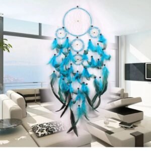 Handmade Indian Dream Catcher with Rattan & Feathers