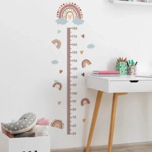 Pink Rainbow Kids Growth Chart