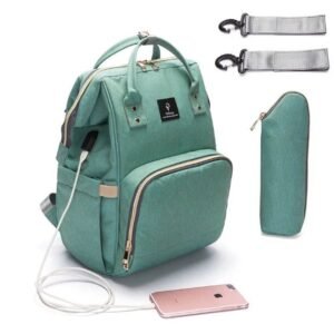 Baby Diaper Bag With USB Interface Large Capacity