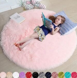 Soft Shaggy Fluffy Round Rug