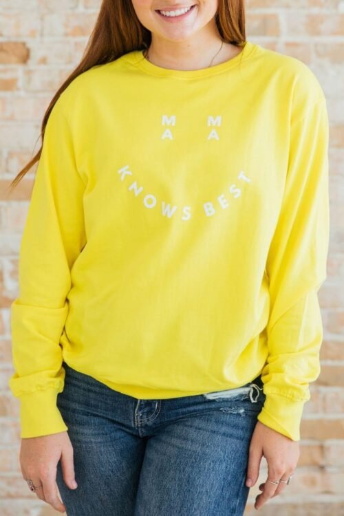 Smiley Mama Knows Best Sweatshirt