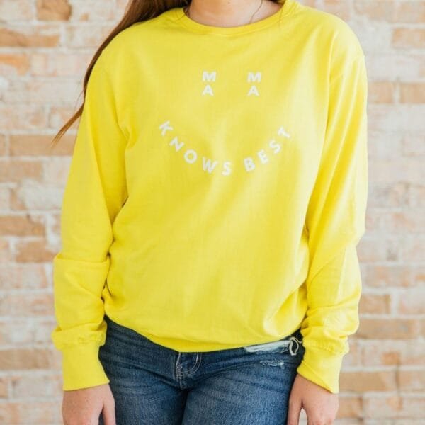 Smiley Mama Knows Best Sweatshirt