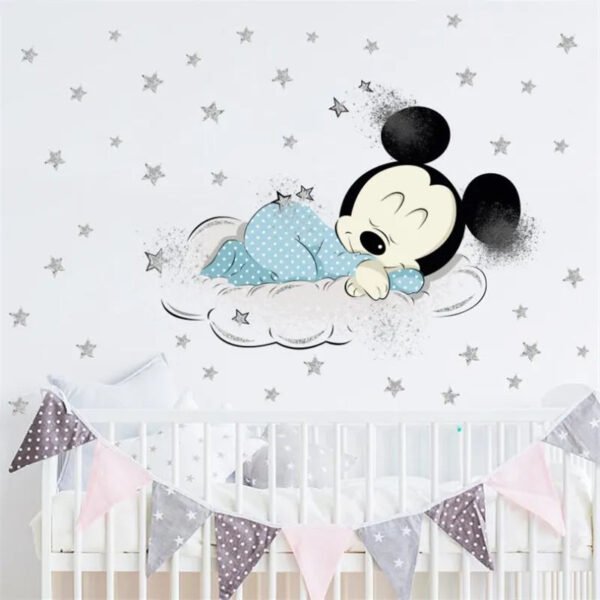 3D Mickey & Minnie Cartoon Wall Stickers