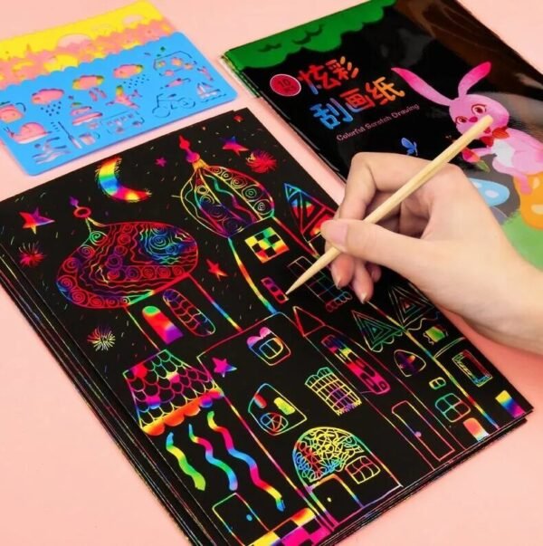 Magic Rainbow Scratch Art Card Set